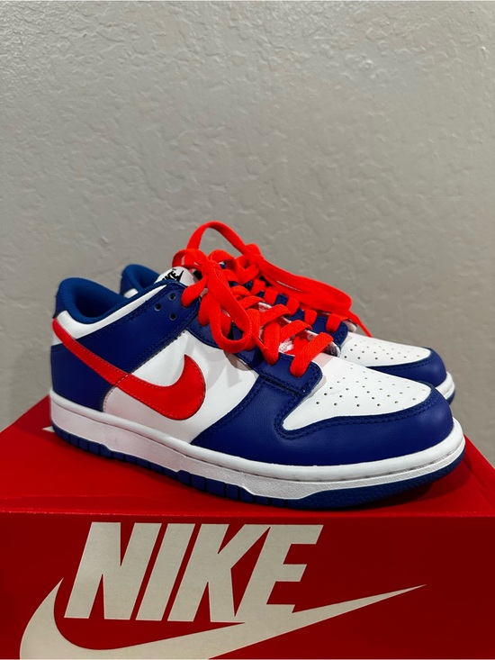 Nike Other - Nike Dunk Low (GS) in White, Blue & Crimson